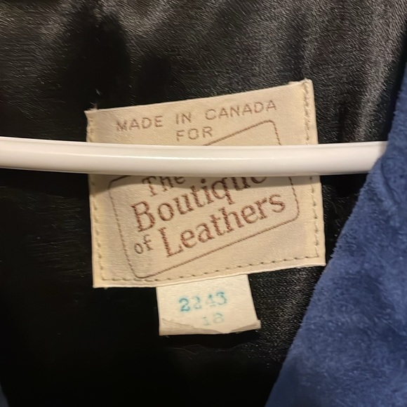 VINTAGE boutique of Leathers blue suede duster coat jacket - Picture 6 of 12